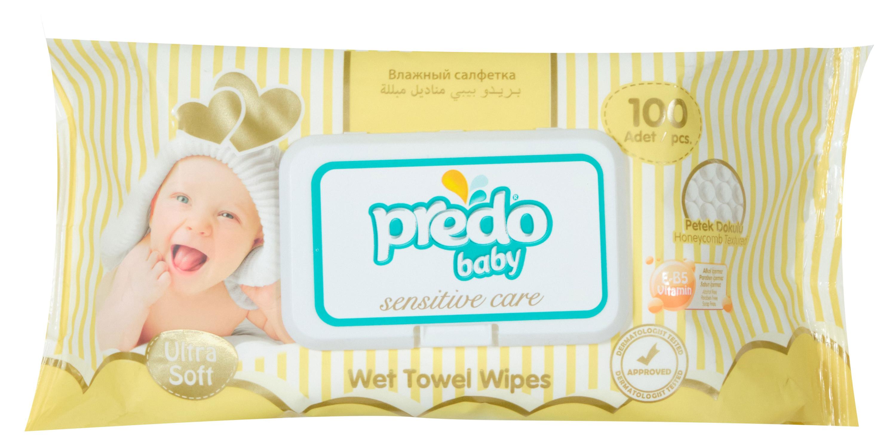 

Влажные салфетки детские Predo Baby, 100 шт