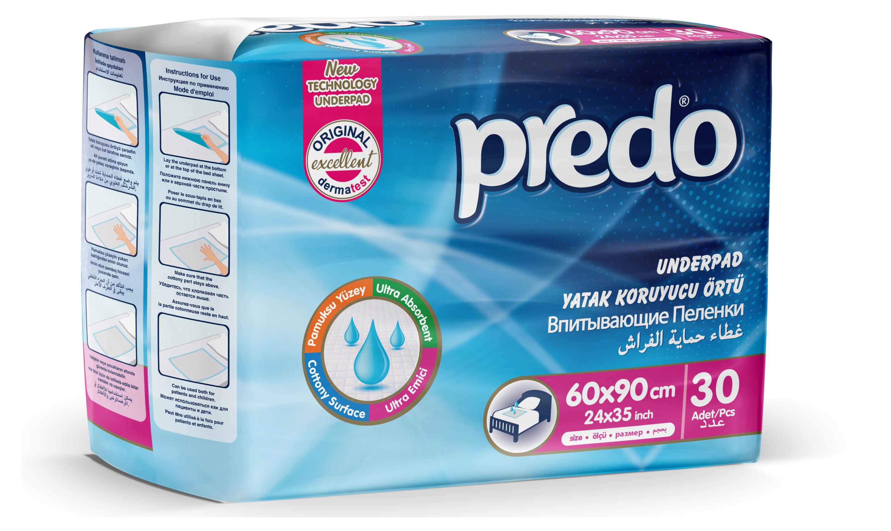 

Пеленки детские Predo Baby 60х90 см, 30 шт