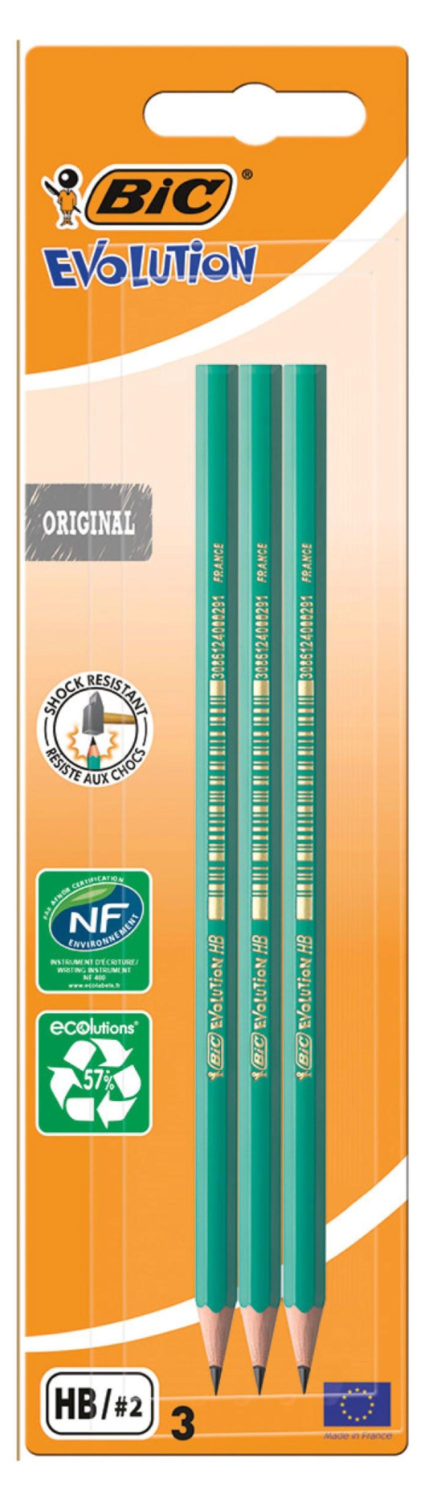 

Карандаш чернографитовый BIC Evolution HB, 3 шт