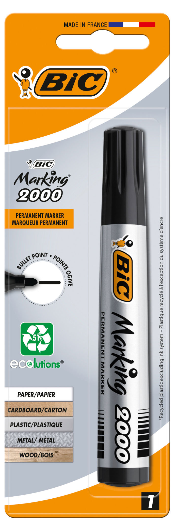 Изображение товара Маркер перманентный BIC Marking 2000 черный