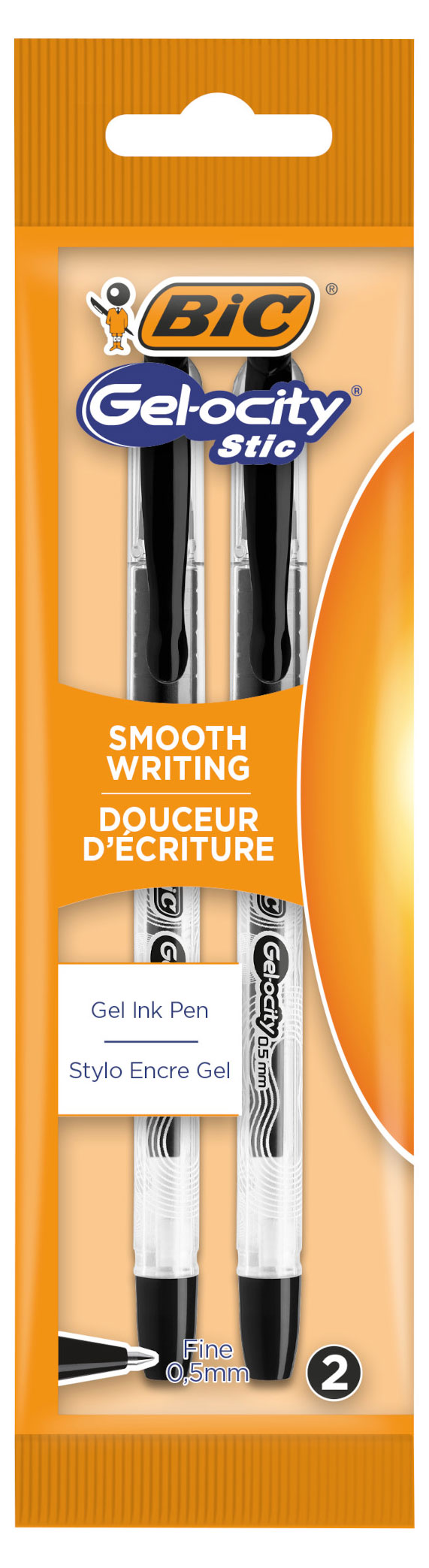 

Ручка гелевая BIC Gel-ocity Stic черные, 2 шт