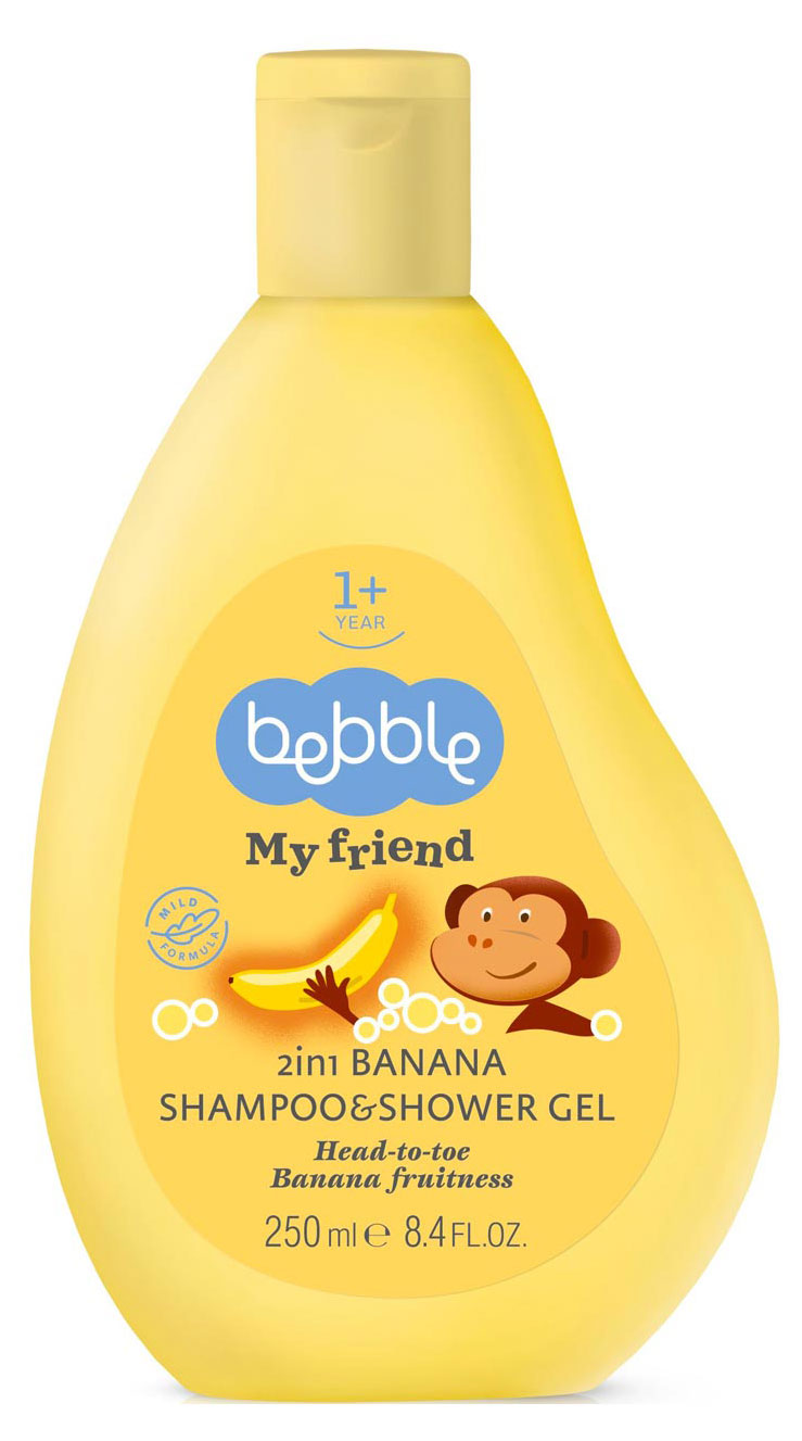 

Шампунь и гель для душа Bebble My Friend 2в1 с ароматом банана с 1 года, 250 мл