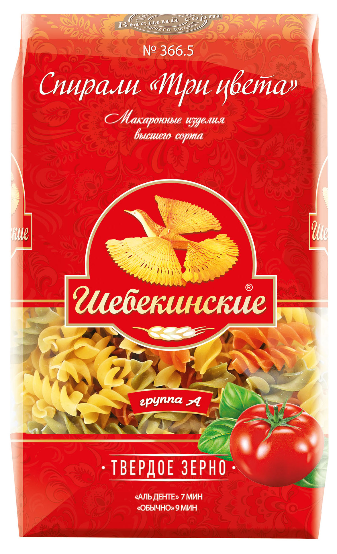 

Макаронные изделия Шебекинские спирали цветные, 450 г