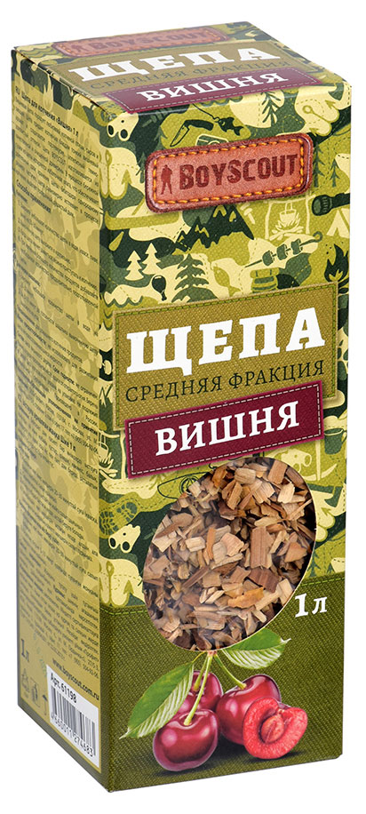 Изображение товара Щепа для копчения BoyScout Вишня, 1 л