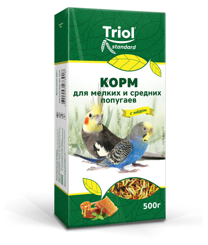 

Корм для попугаев Triol с медом для мелких и средних видов, 500 г