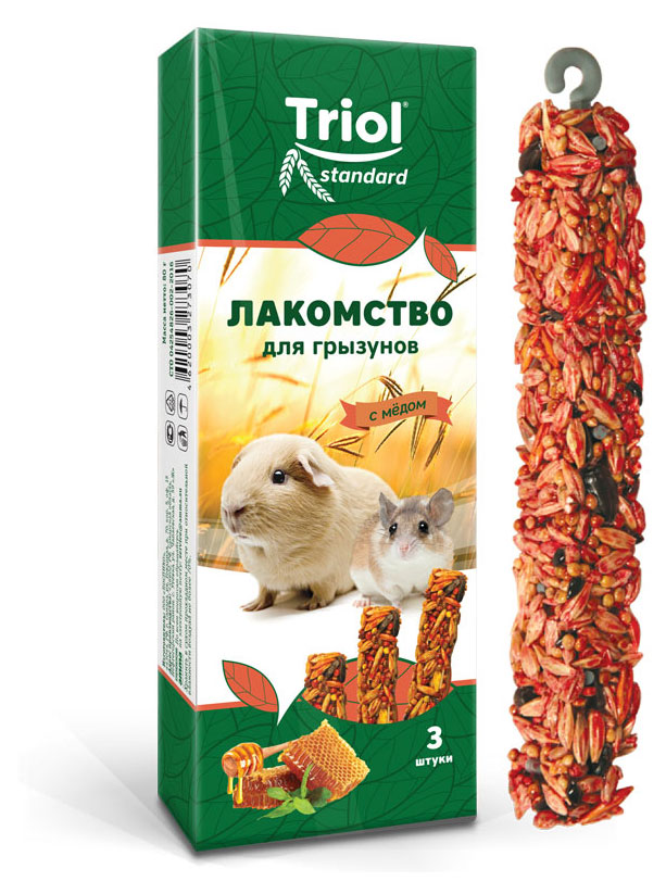 

Лакомство для грызунов Triol с медом 3 шт, 80 г