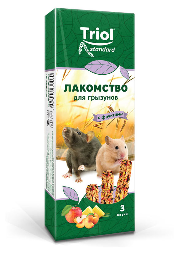 

Лакомство для грызунов Triol с фруктами, 80 г