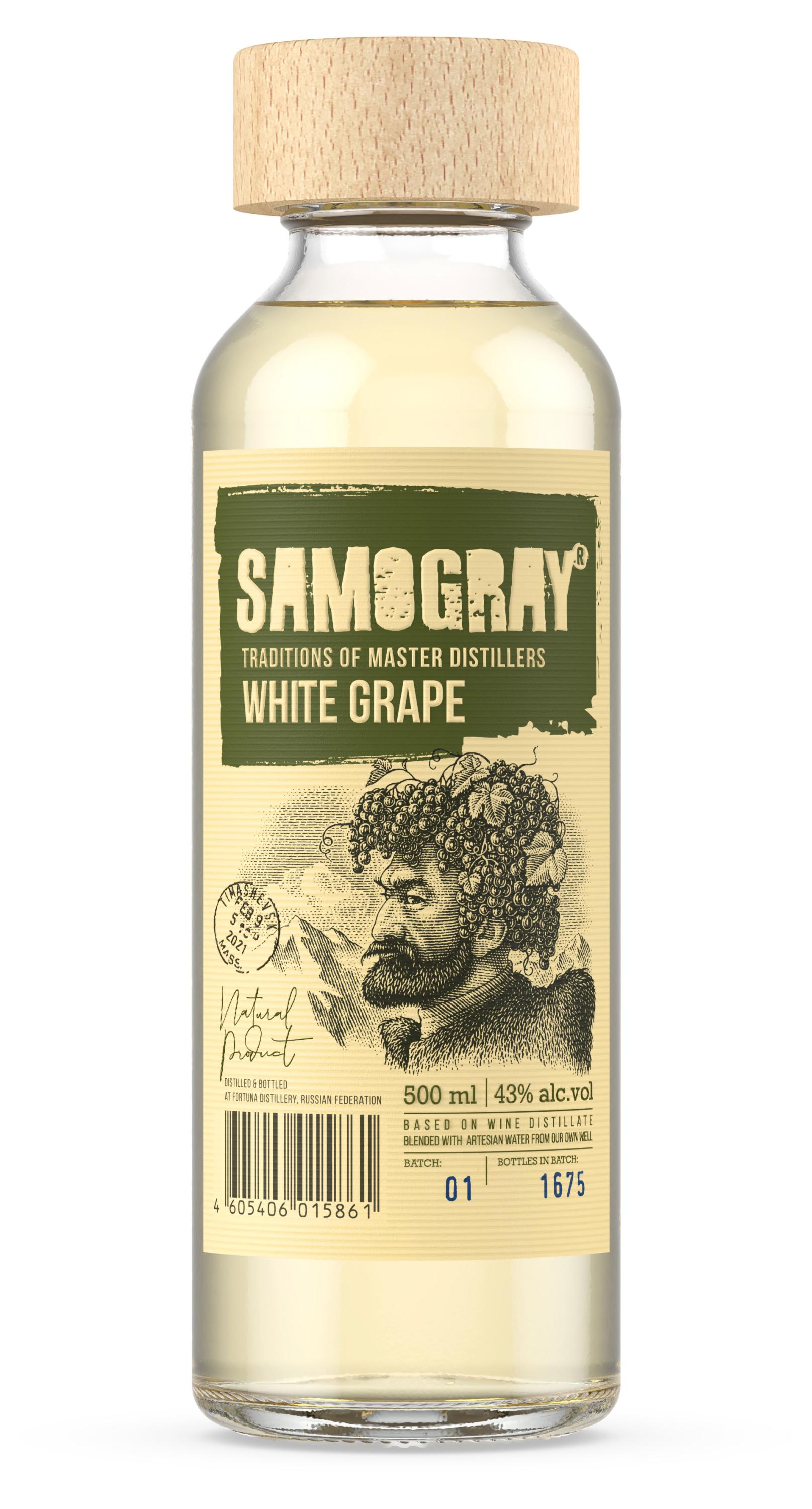 

Водка Samogray Белый виноград дистиллят Россия, 0,5 л