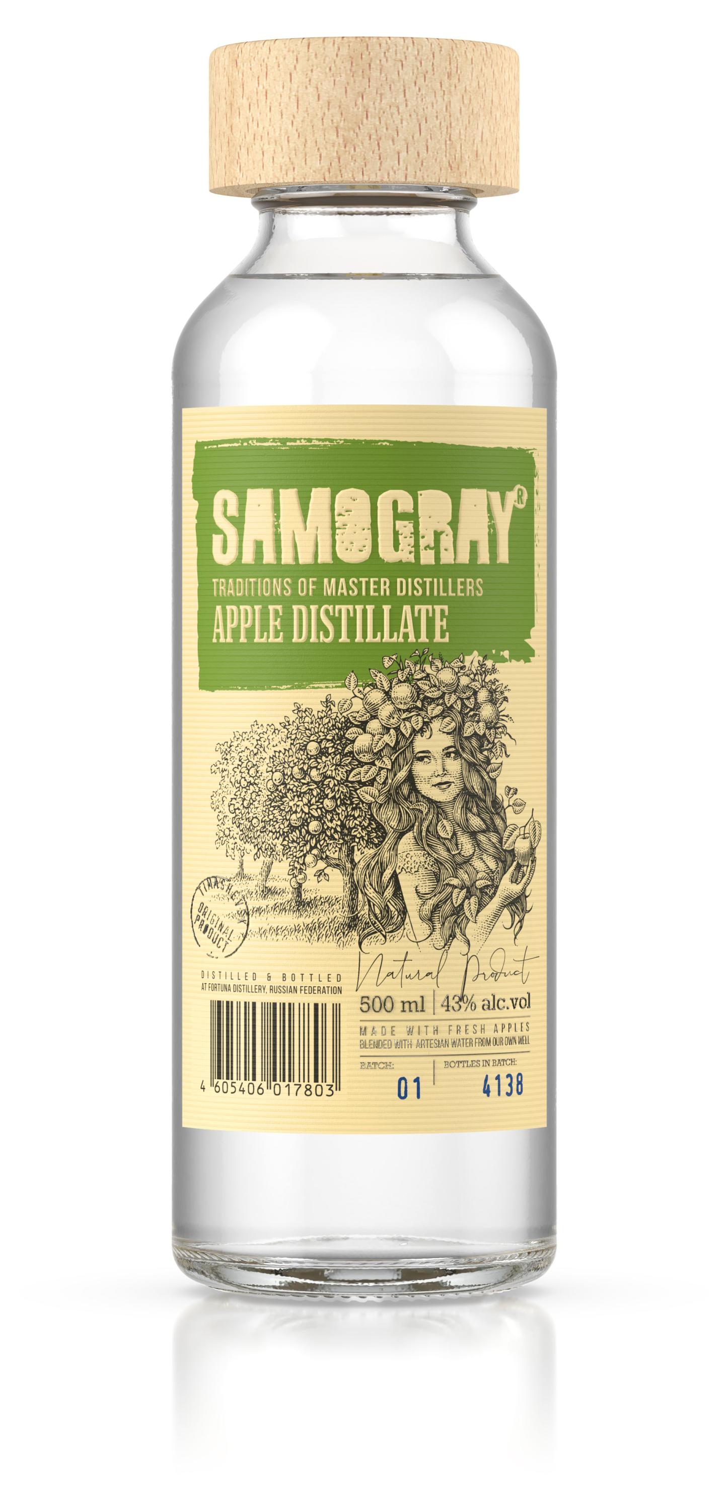 

Водка Samogray яблочный дистиллят Россия, 0,5 л