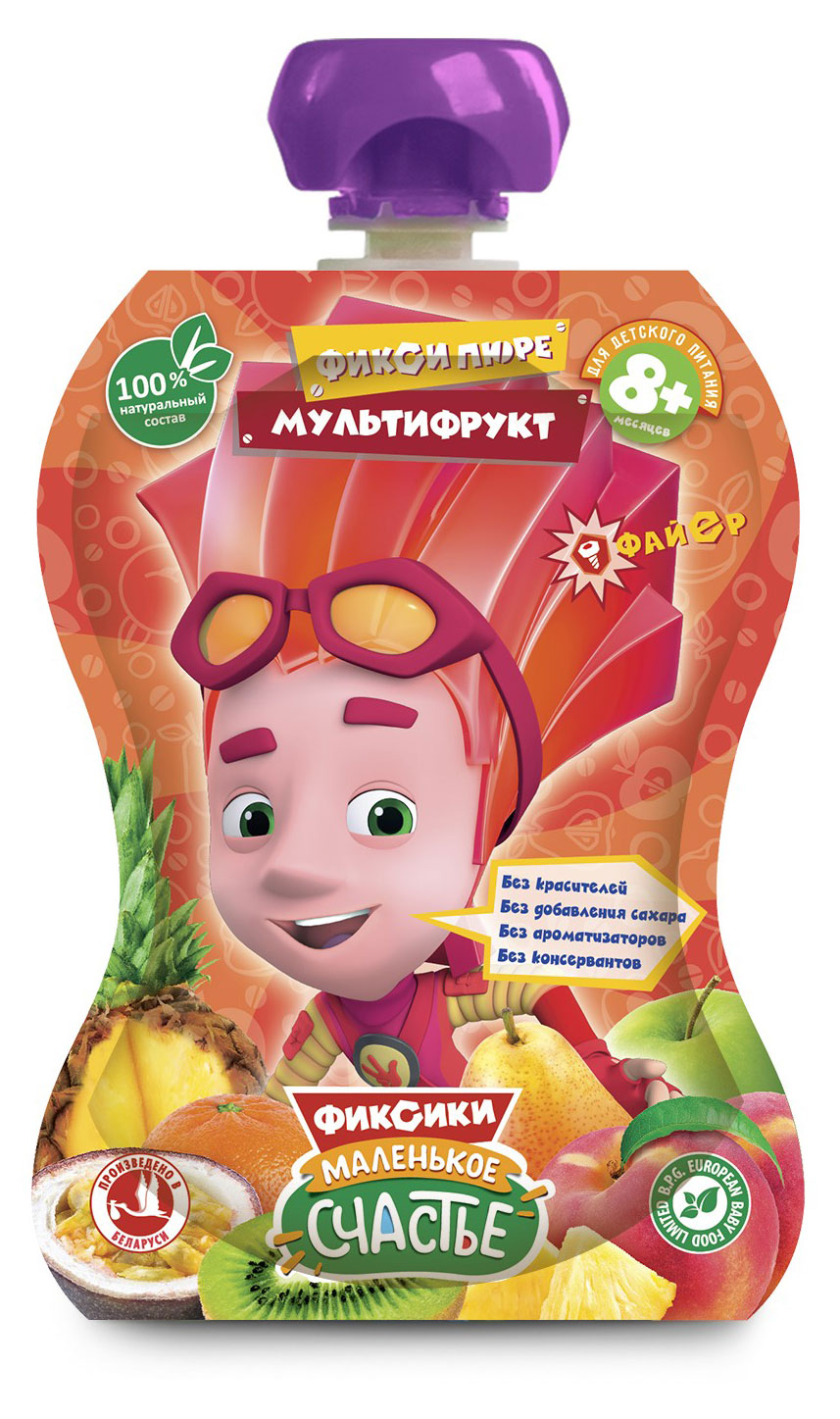 

Пюре фруктовое Фиксики мульфрукт с 8 мес., 90 г
