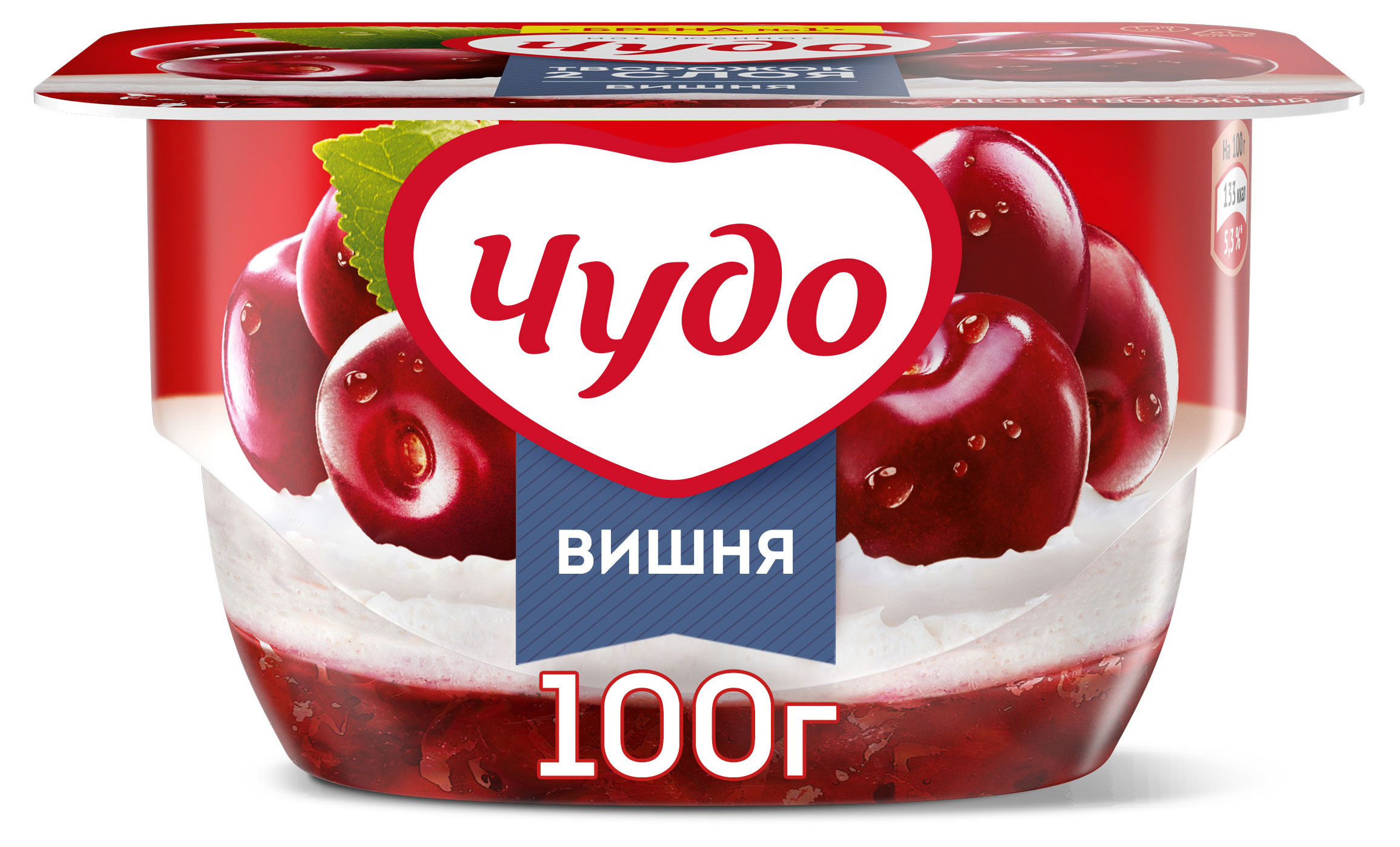 

Творожок Чудо воздушный вишня 4.2%, 100 г