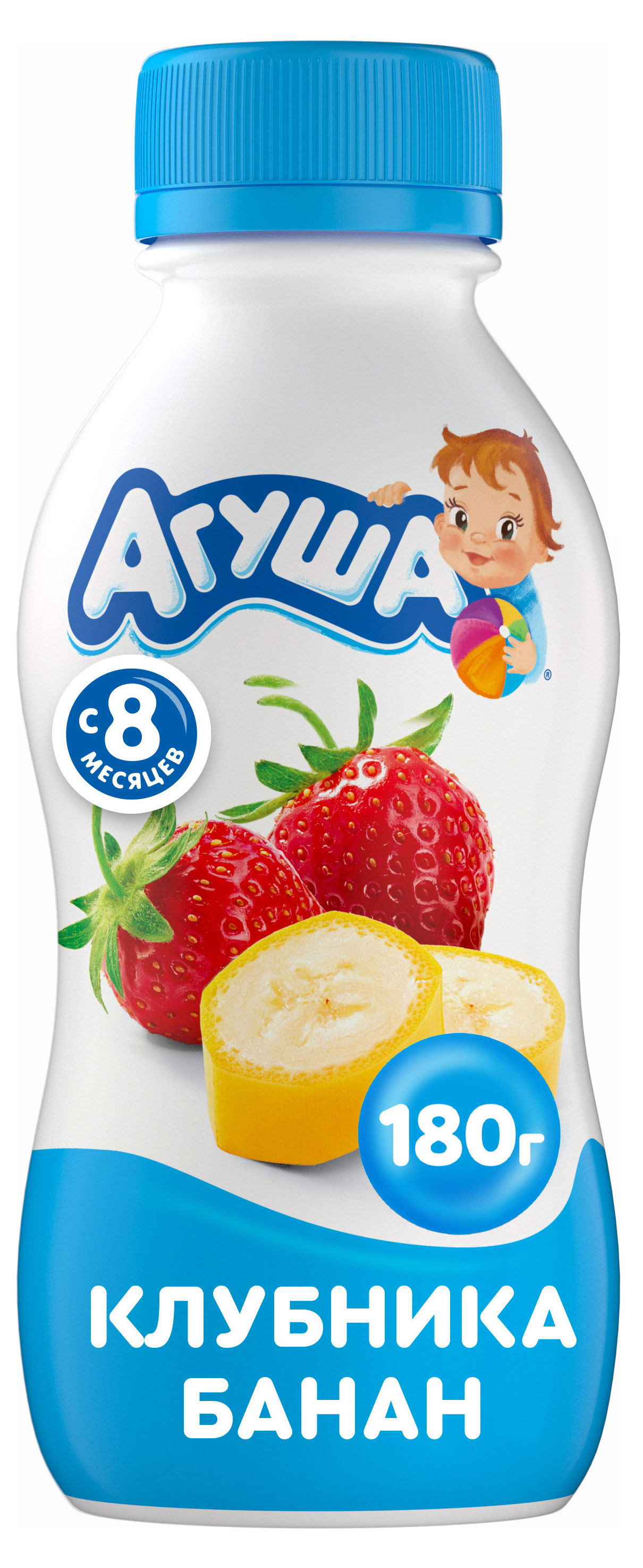 

Йогурт питьевой детский Агуша клубника-банан 2,7%, 200 г
