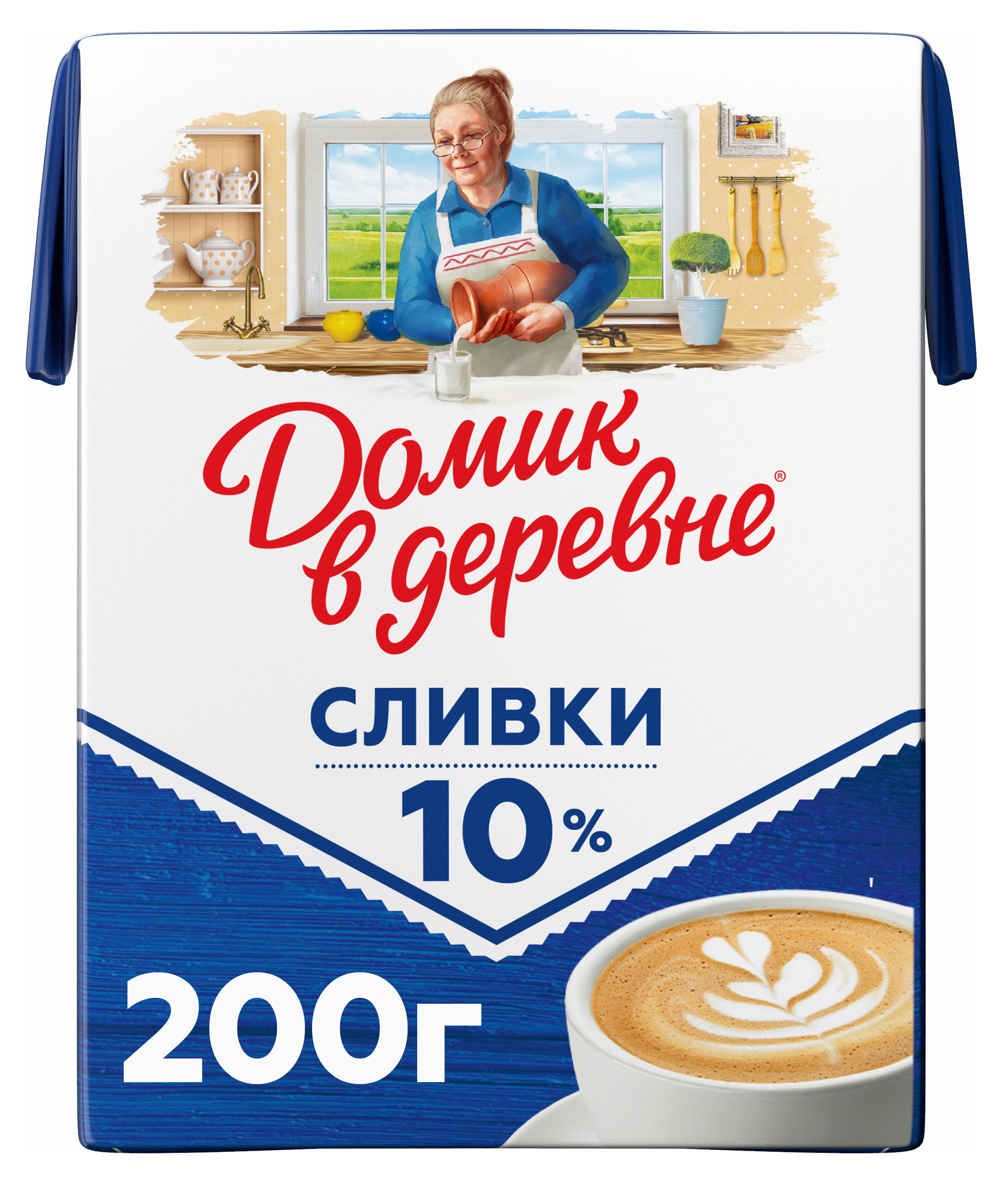 

Сливки стерилизованные Домик в деревне питьевые 10% БЗМЖ, 200 мл