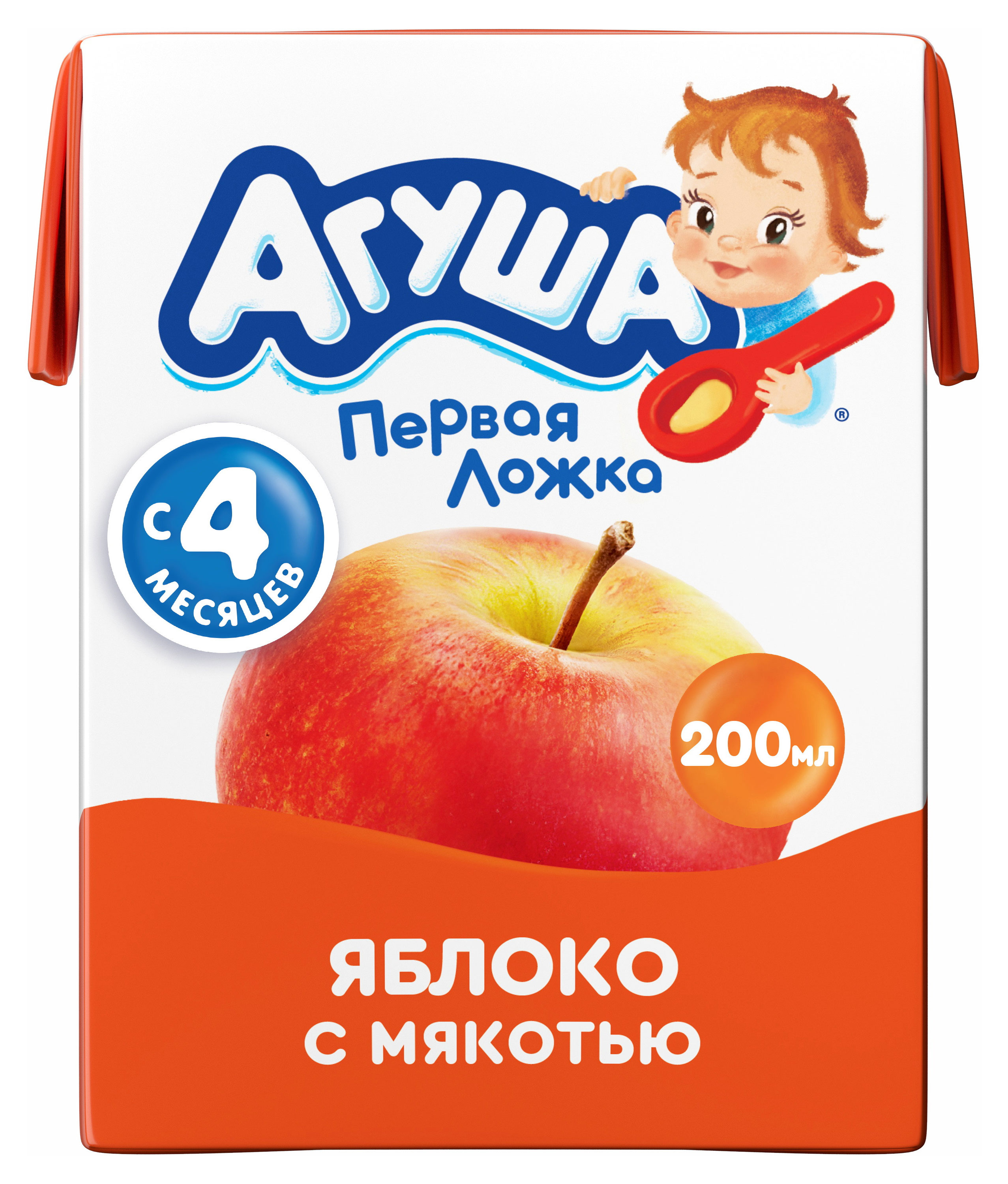 

Сок Агуша яблоко с мякотью с 4 месяцев, 200 мл