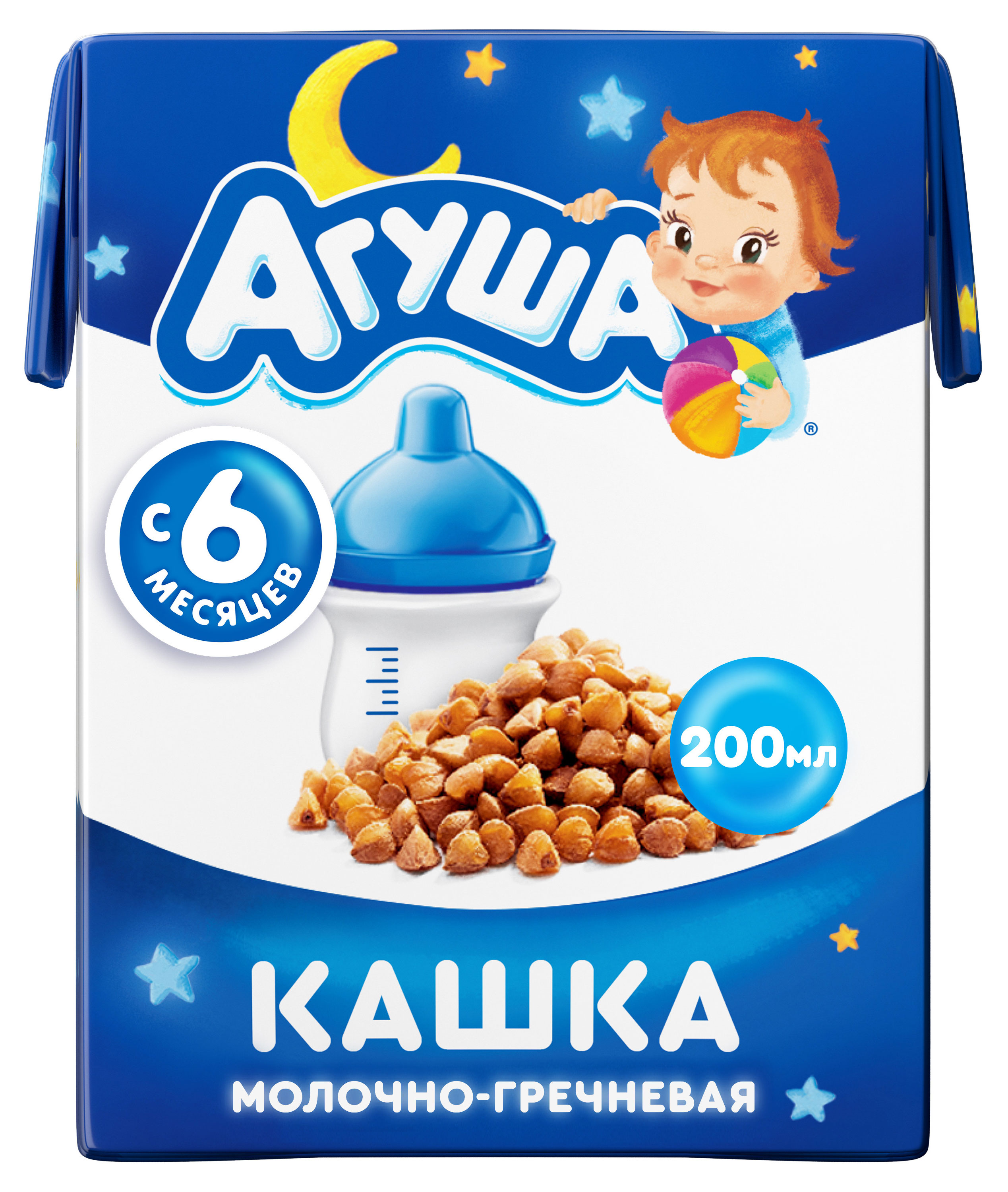

Каша молочная Агуша гречневая с 6 мес., 200 мл