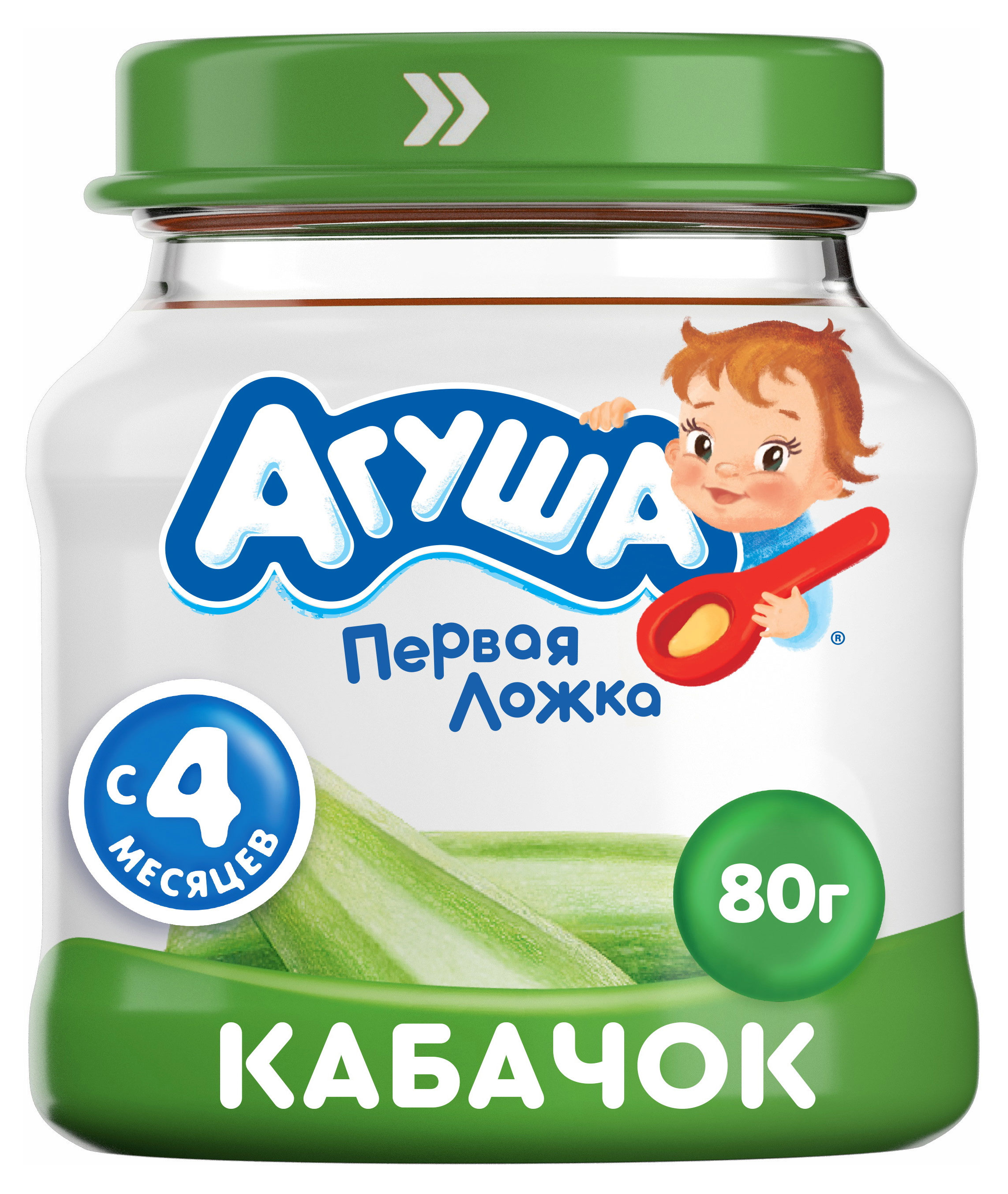

Пюре Агуша Первая ложка кабачок с 4 мес., 80 г