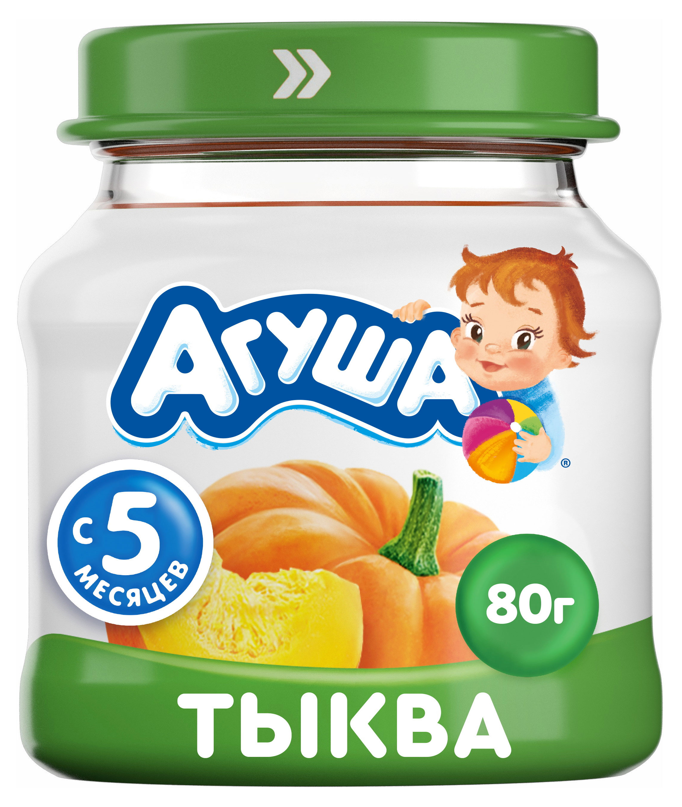 

Пюре Агуша Первая ложка тыква с 5 мес., 80 г