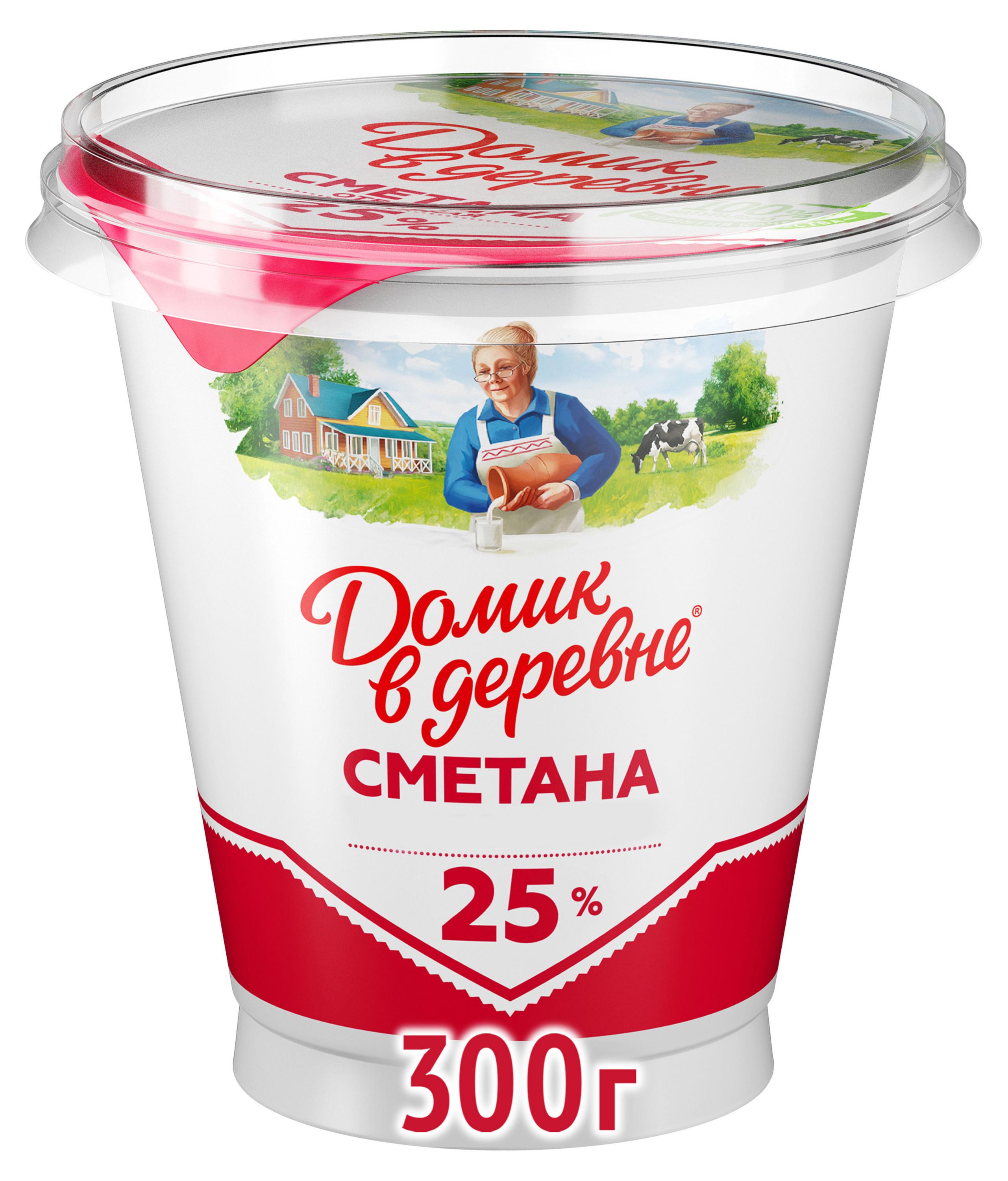 

Сметана Домик в деревне 25% БЗМЖ, 300 г
