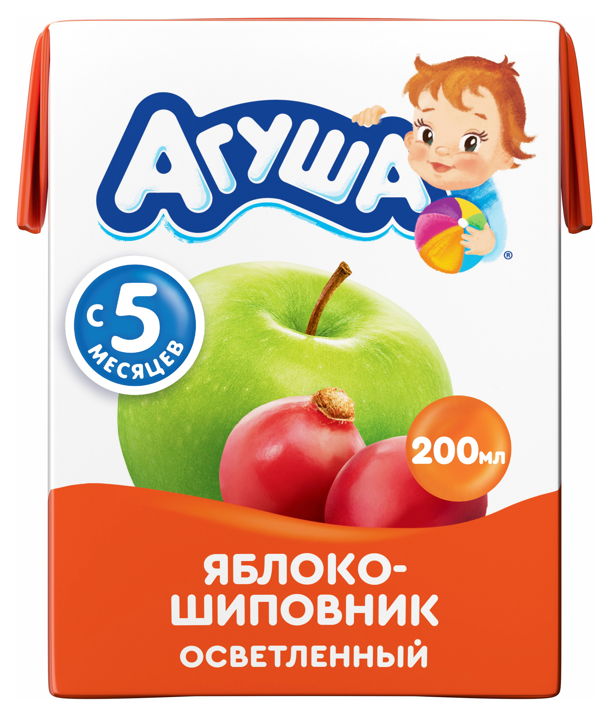 

Сок Агуша яблоко и шиповник с 5 месяцев, 200 мл