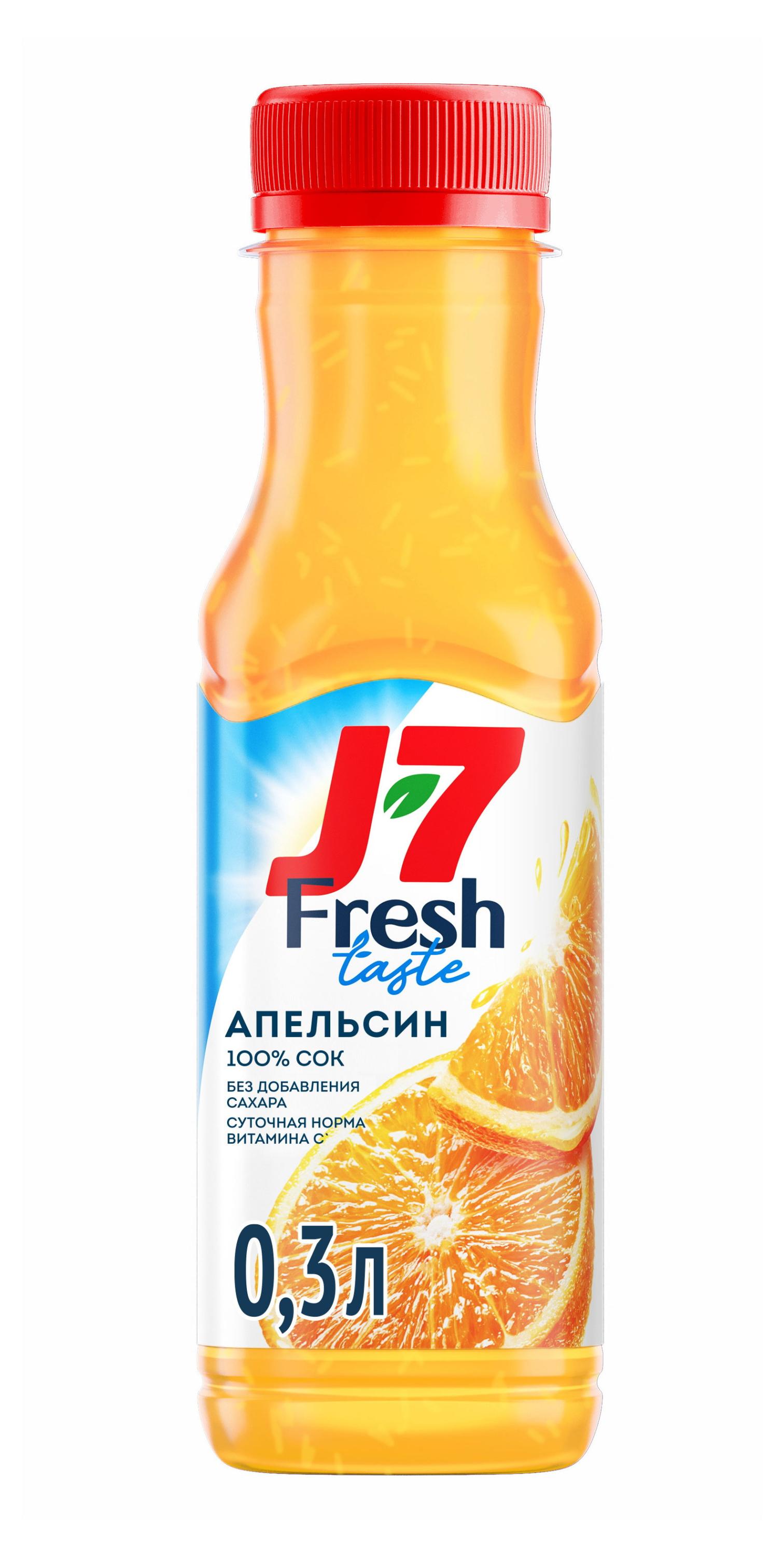 

Сок J7 Апельсин без сахара охлажденный, 0,3л