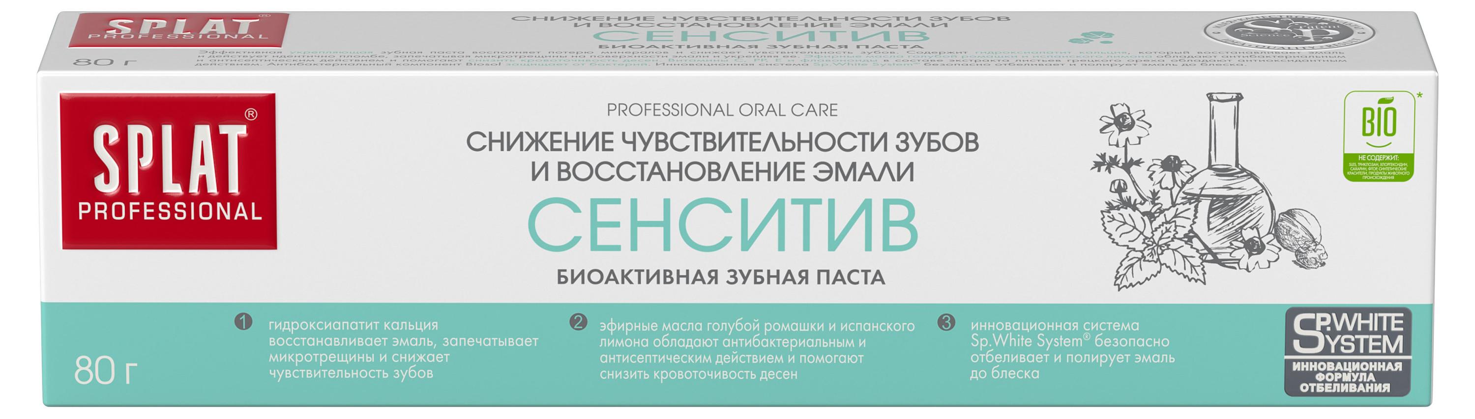 Изображение товара Зубная паста Splat Professional Сенситив, 80 г