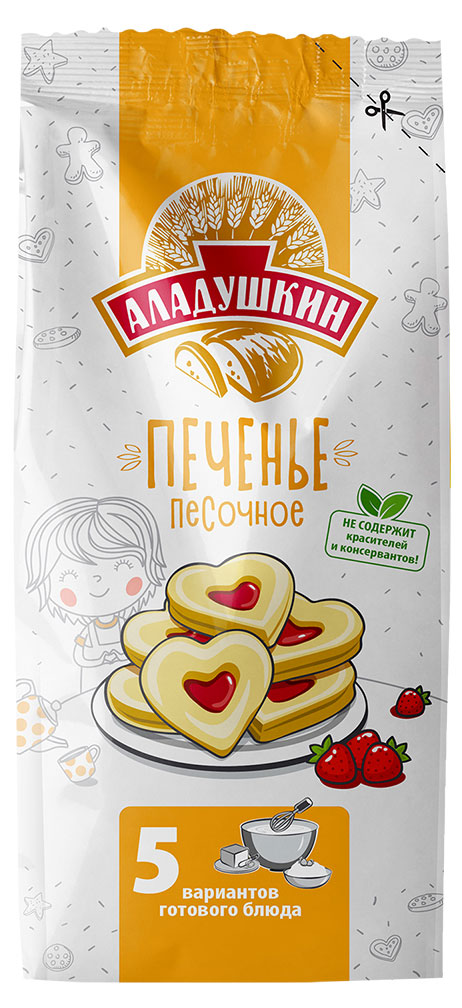 

Смесь для выпечки Аладушкин Печенье песочное, 400 г