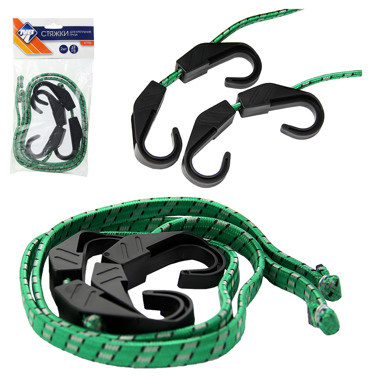 

Стяжки для крепления груза Nova Bright, 0,8 м х 2 шт