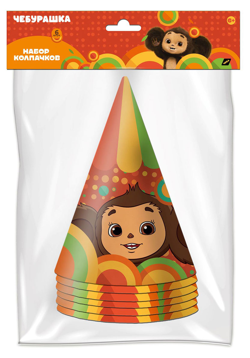 

Колпак Чебурашка, 6 шт