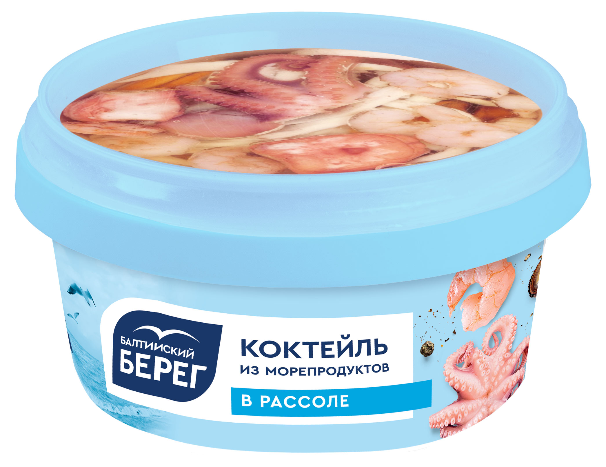 

Коктейль из морепродуктов в рассоле Балтийский Берег, 210 г