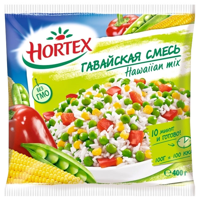 

Смесь овощная Hortex Гавайская замороженная, 400 г