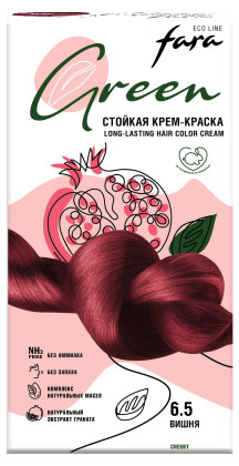 

Крем-краска стойкая для волос Fara Eco Line Green 6.5 вишня