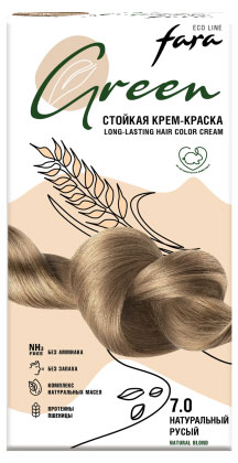 

Крем-краска стойкая для волос Fara Eco Line Green 7.0 натуральный русый