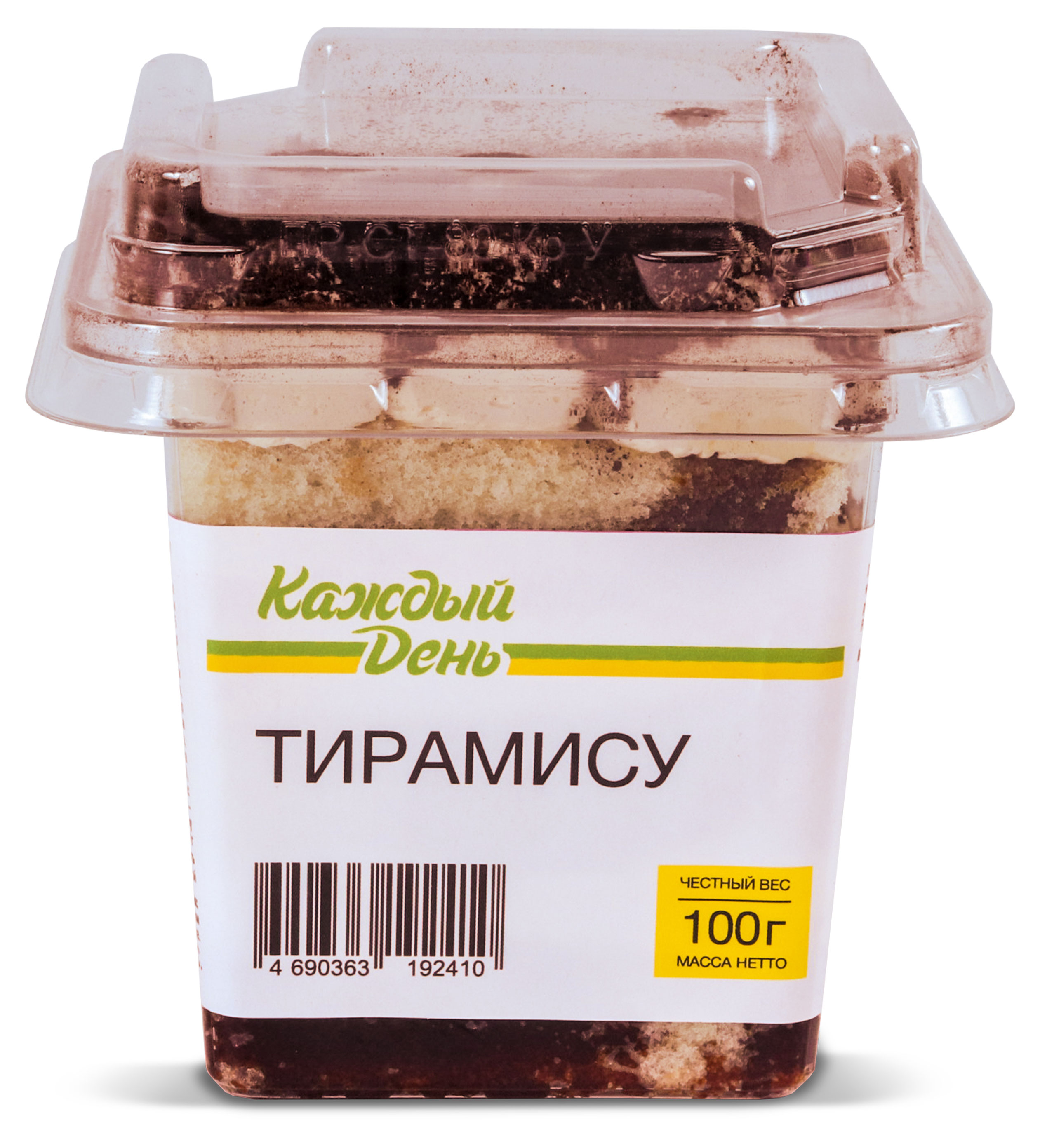 

Пирожное бисквитное Каждый день Тирамису порционное, 100 г