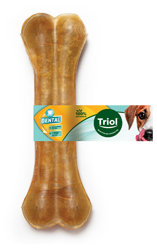 Изображение товара Лакомство для собак Triol Dental жевательная косточка 12,5 см