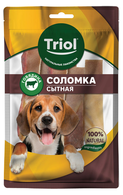 

Лакомство для собак Triol соломка сытная говядина, 40 г