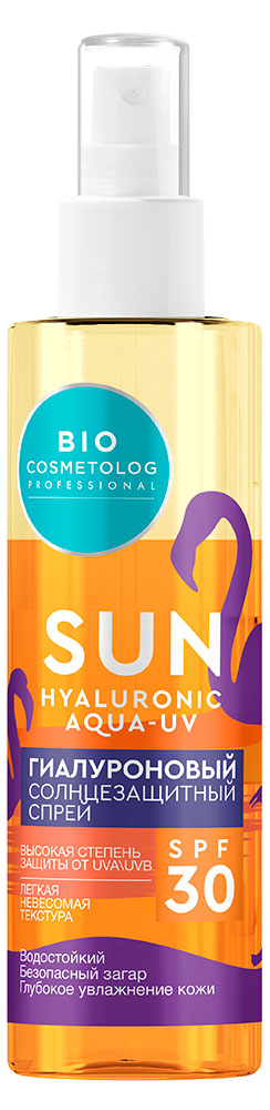 

Спрей солнцезащитный BioCosmetolog Гиалуроновый SPF 30, 190 мл