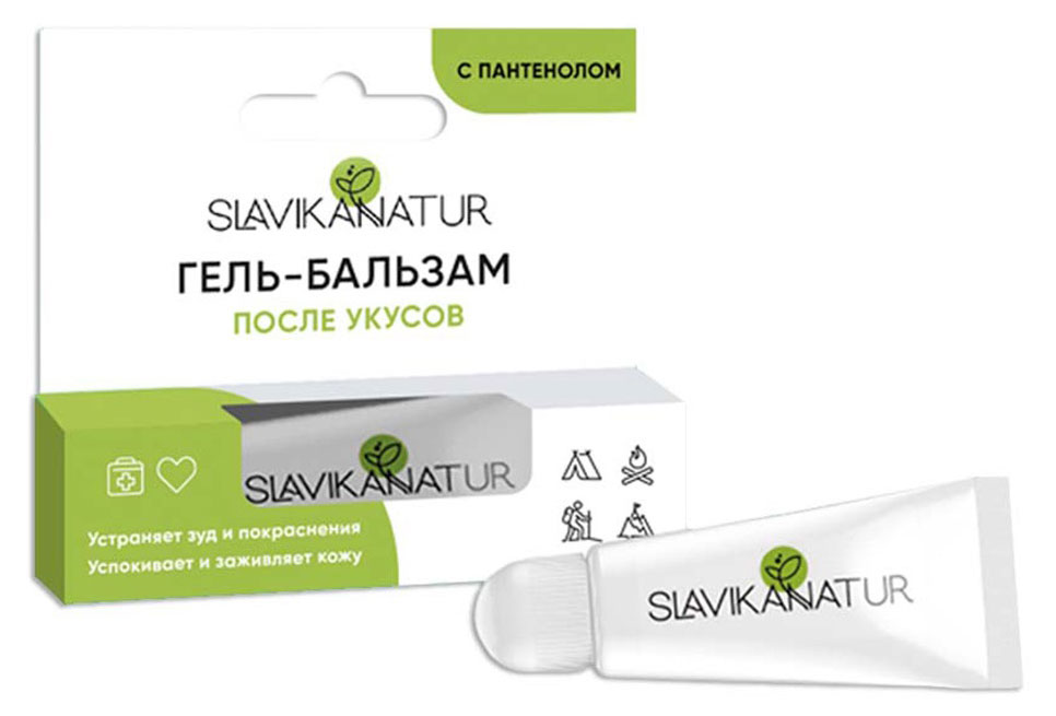 Изображение товара Гель-бальзам после укусов Slavika Natur с пантенолом, 10 мл