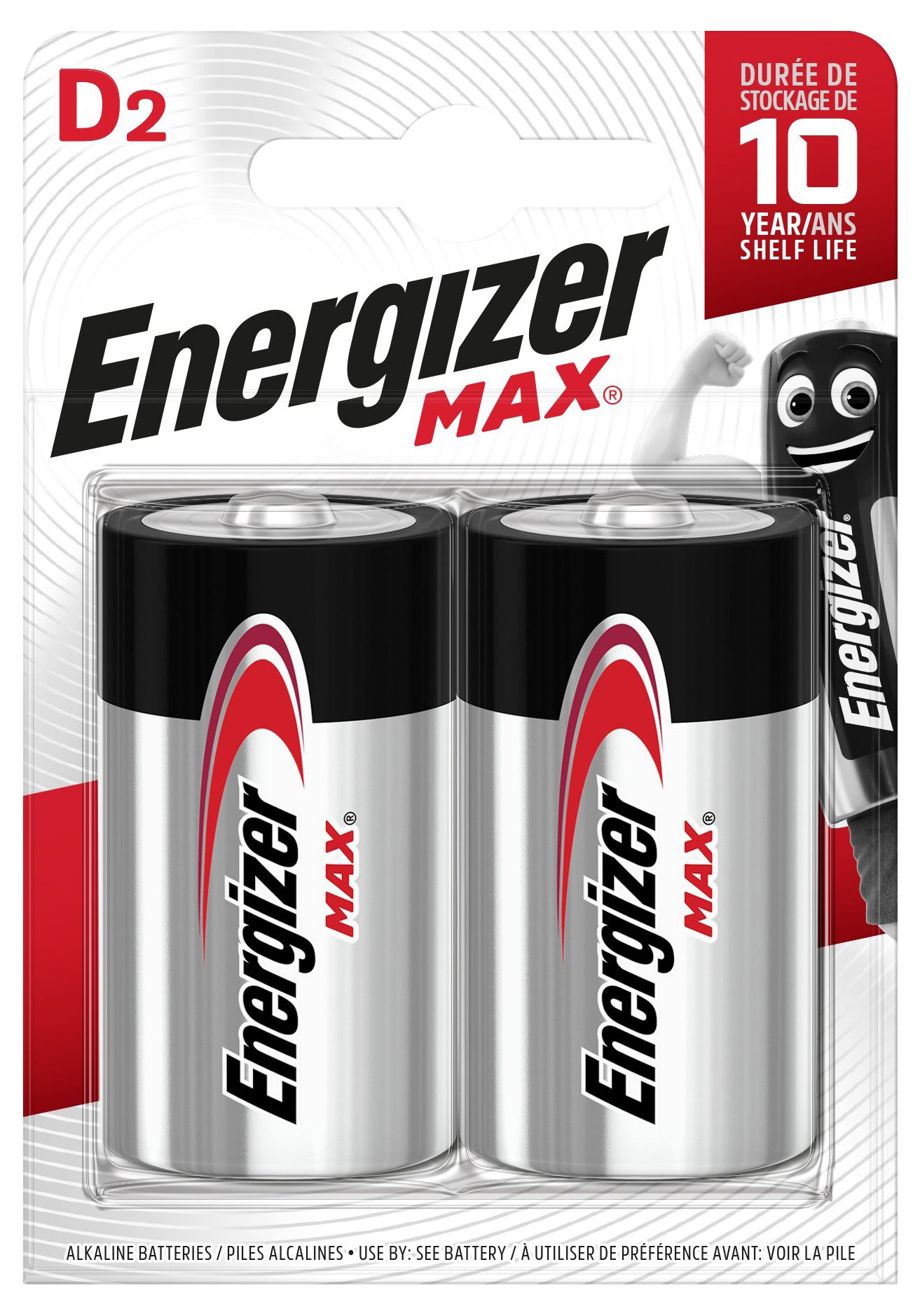 Изображение товара Батарейка ENERGIZER Max D 2 шт – надежное питание для устройств