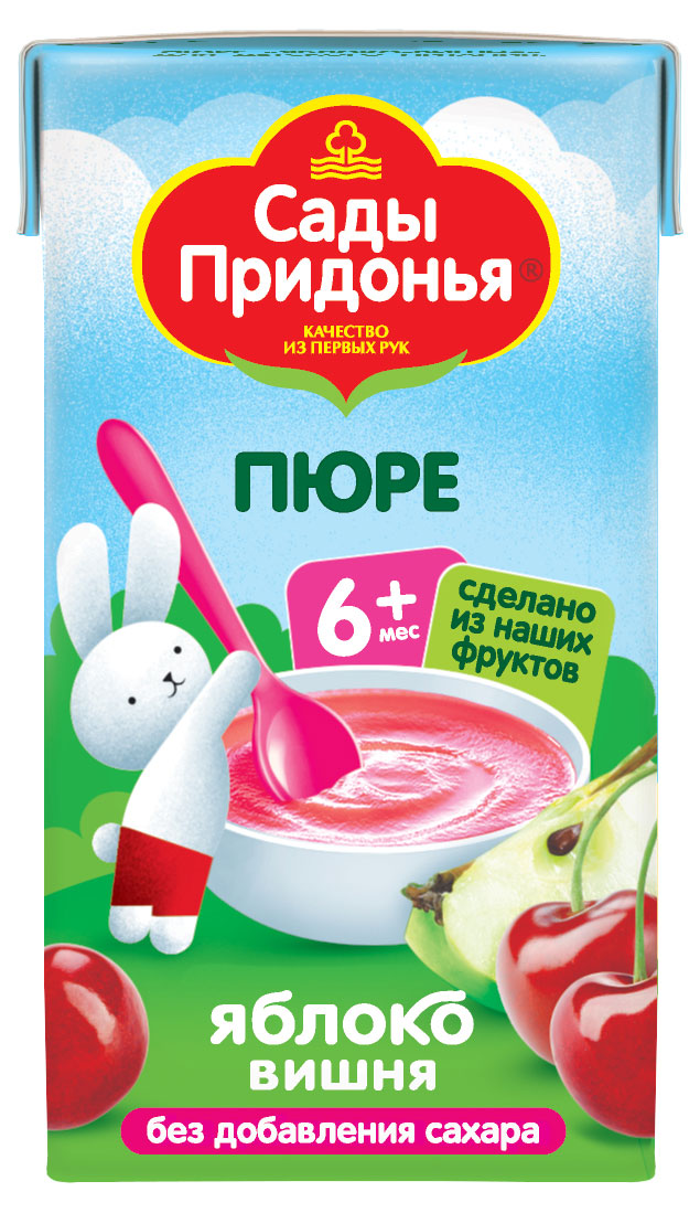 

Пюре Сады Придонья яблоко-вишня с 6 мес., 125 г