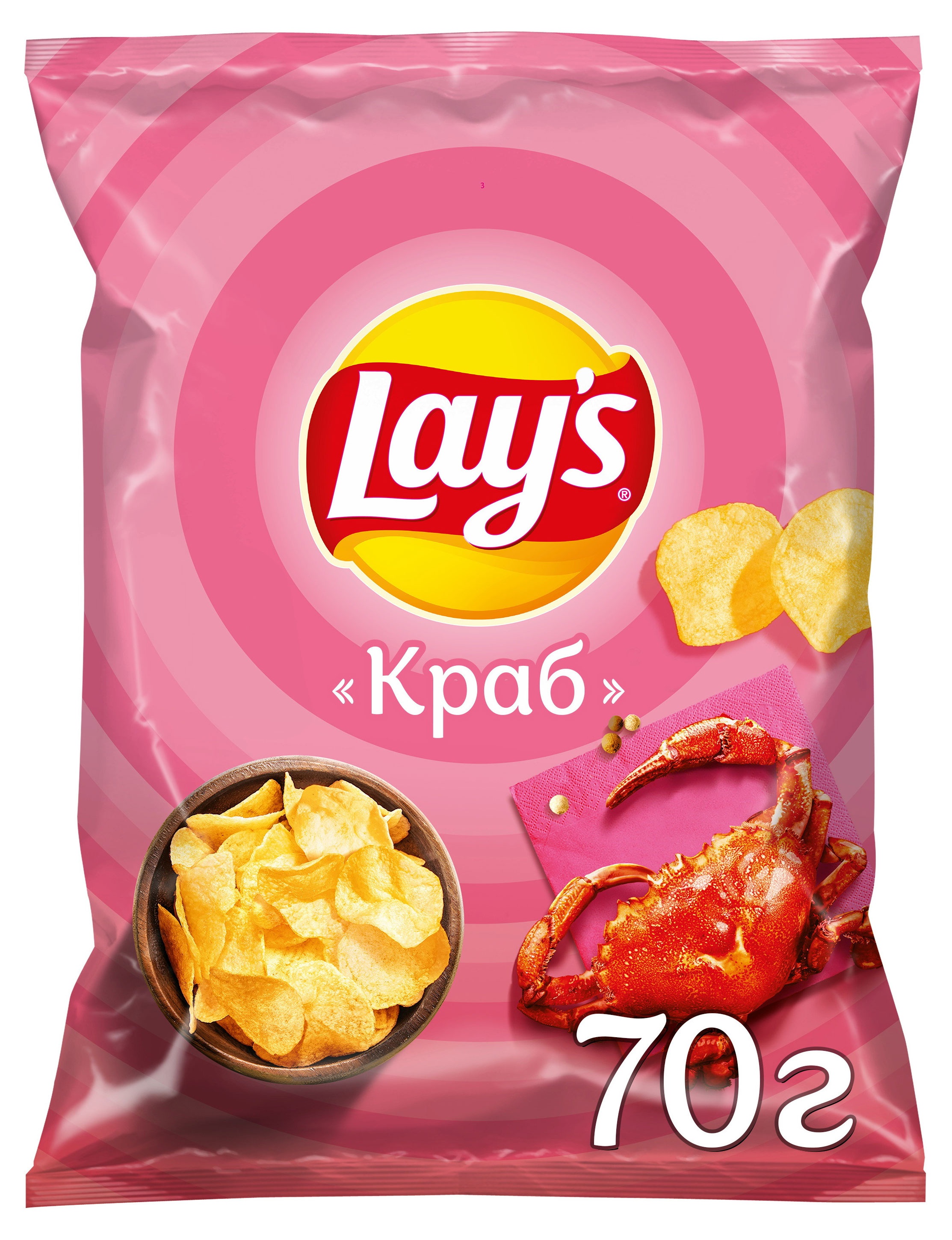 

Чипсы картофельные Lay's краб, 70 г