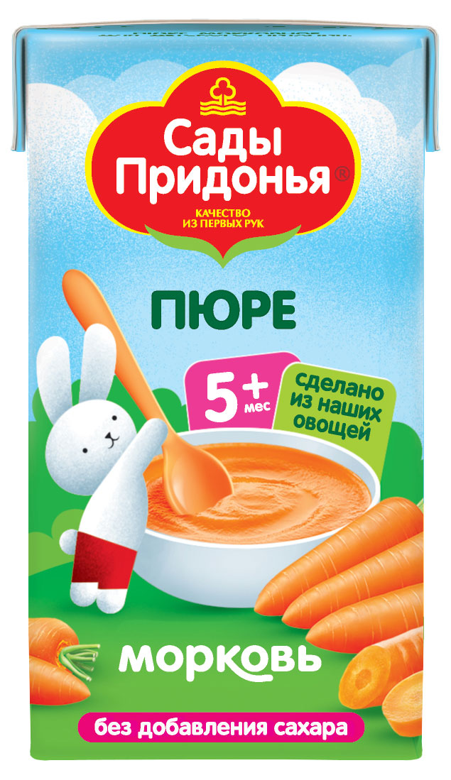 

Пюре Сады Придонья морковное с 5 мес., 125 г