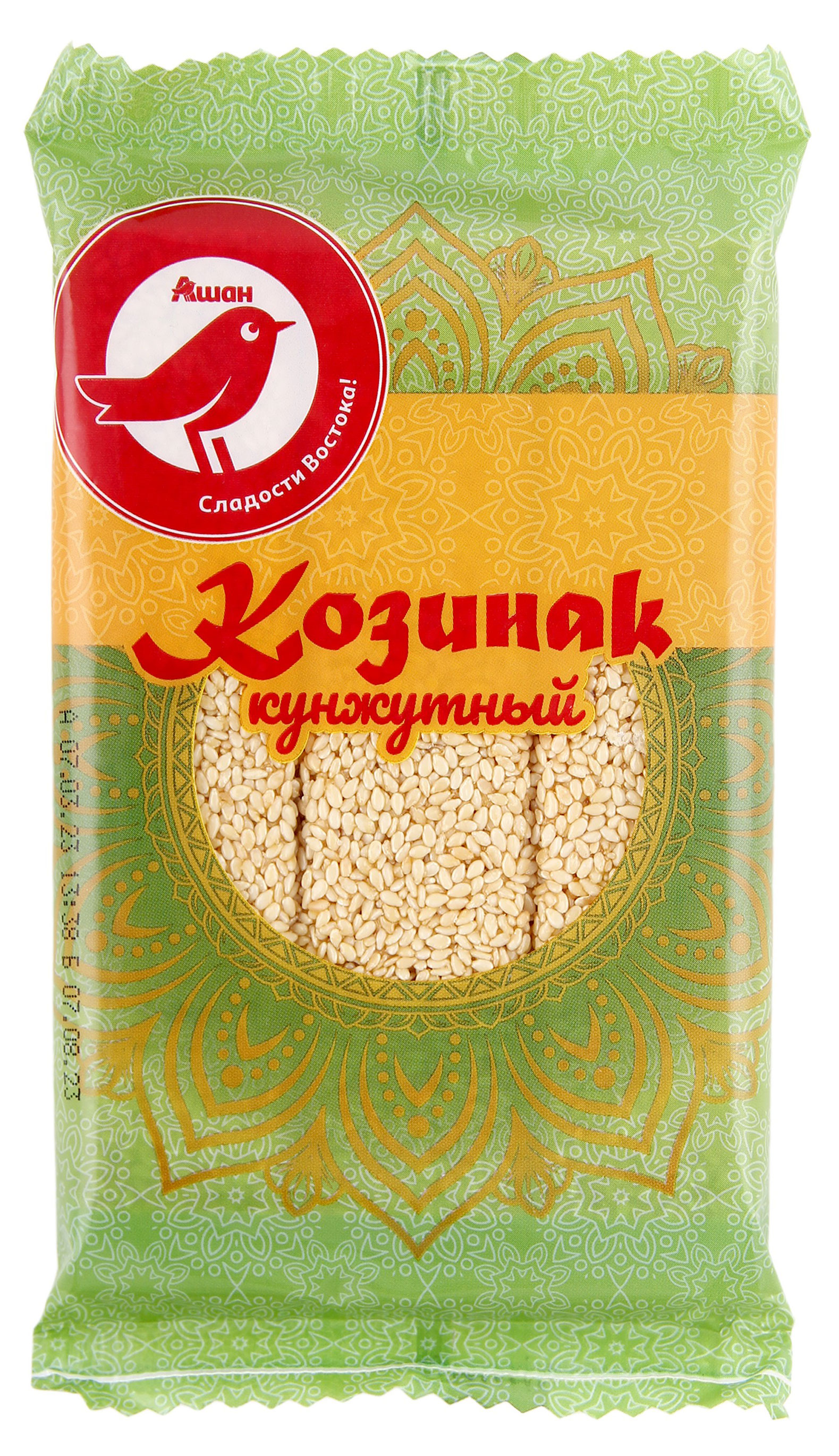 

Козинак АШАН Красная птица кунжутный, 150 г
