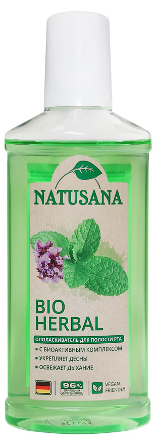 

Ополаскиватель для полости рта Natusana bio herbal, 250 мл