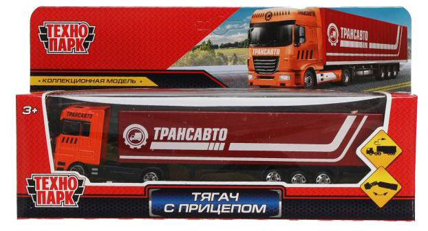 

Машина металлическая Технопарк Тягач с прицепом, 19,5 см