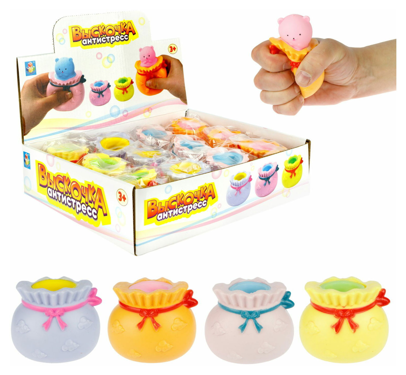 

Игрушка-антистресс 1TOY Жмяка-выскочка
