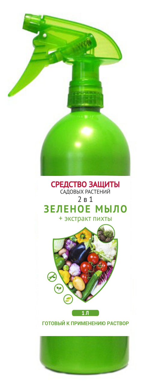 

Средство защиты плодовых растений Садовые рецепты Зеленое мыло+экстракт пихты, 1 л