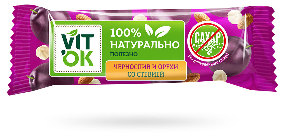 

Батончик неглазированная VITok Чернослив и орехи, 30 г