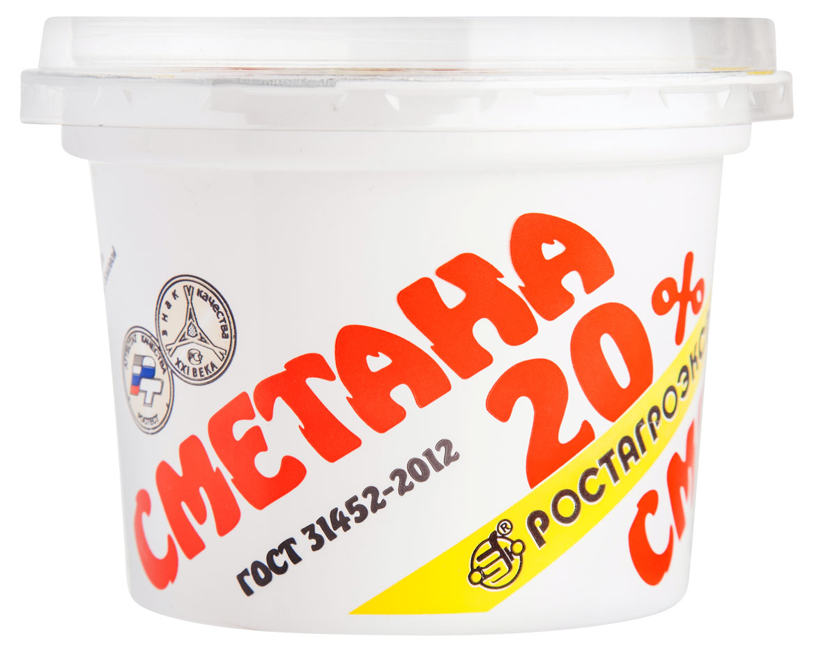 

Сметана РостАгроЭкспорт 20% БЗМЖ, 180 г