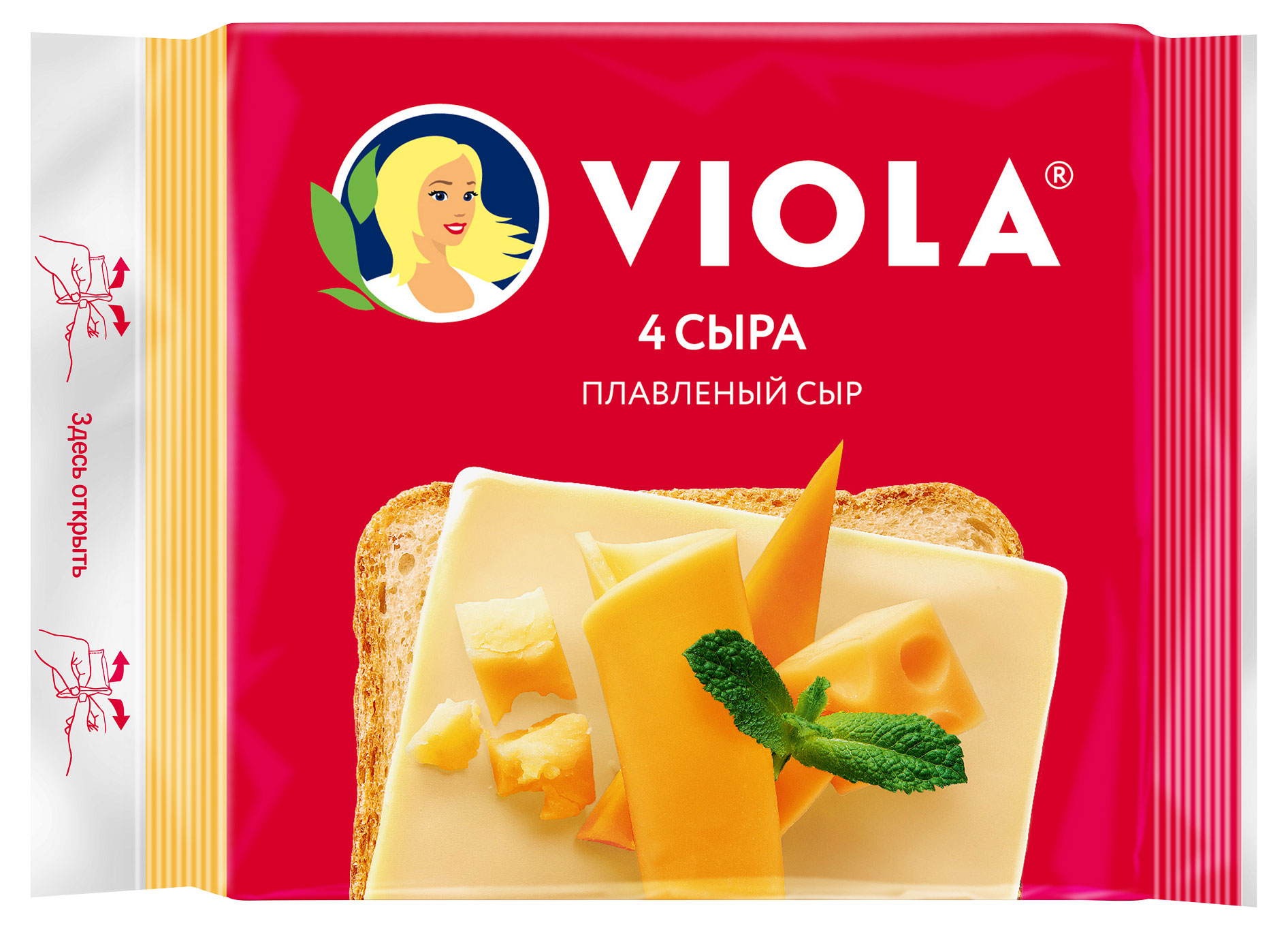 

Сыр плавленый Viola четыре сыра слайсы БЗМЖ, 140 г