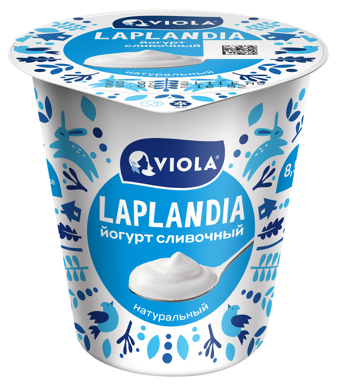 

Йогурт сливочный натуральный без добавок Viola Laplandia 8,5% БЗМЖ, 260 г
